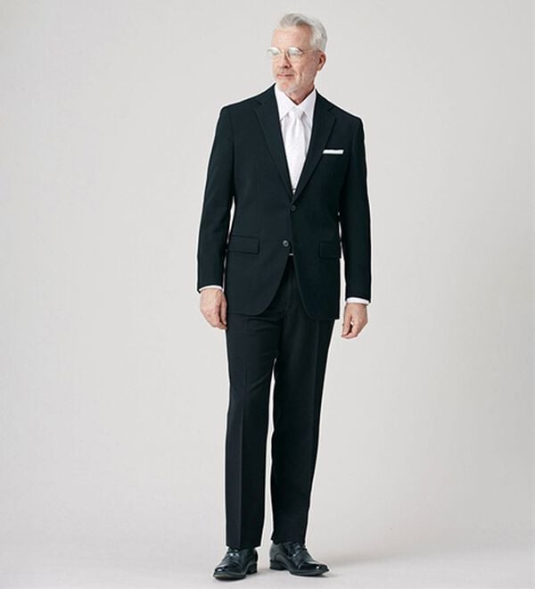 「【２点セット】ルナブラック　フォーマルスーツ（ビジネスフォーマル）」｜2点セット