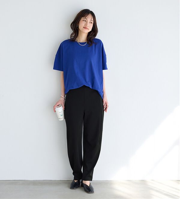 BELLUNA（ベルーナ）の「シュッと体型カバー！ワイドテーパード美脚パンツ（フルレングスパンツ）」｜詳細画像