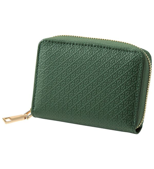 「パカッと本牛革コンパクト財布（財布・パスケース）」｜グリーン