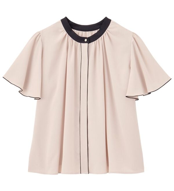 GeeRA（ジーラ）の「前後２ＷＡＹ配色フレアー袖ブラウス（ブラウス）」｜詳細画像