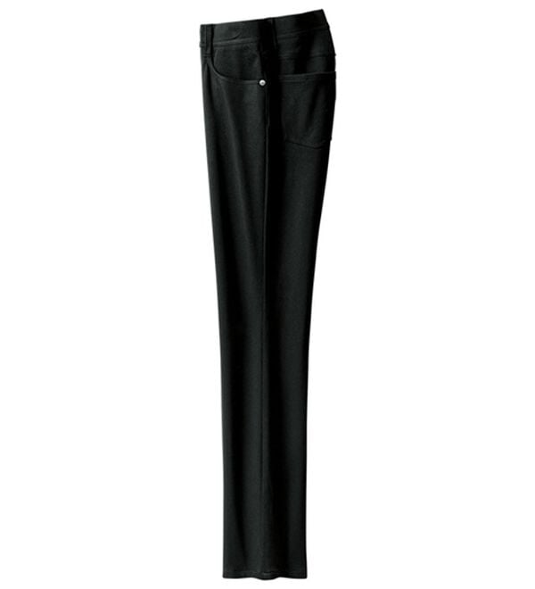 ルフラン（ルフラン）の「楽らく素敵！全方向ストレッチ綿混パンツ（フルレングスパンツ）」｜黒