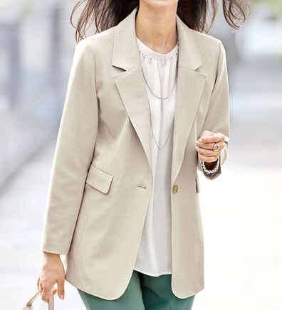 BELLUNA（ベルーナ）の「＜選べる丈＞楽スタフィット！テーラードジャケット（テーラードジャケット）」