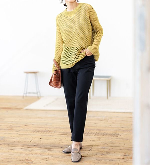 BELLUNA（ベルーナ）の「新触感！マシュマロみたいななめらかストレッチパンツ（フルレングスパンツ）」｜詳細画像