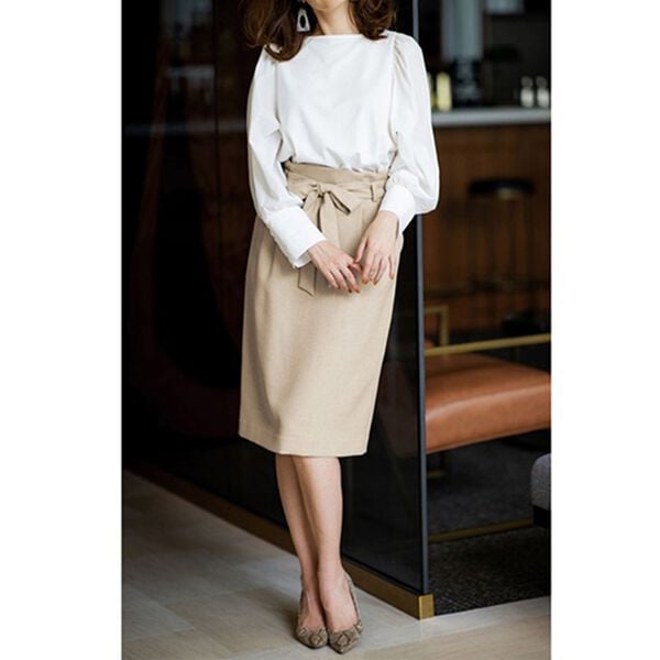 RANAN（ラナン）の「洗える！７分袖女っぷりセットアップ（スカートスーツ）」｜詳細画像