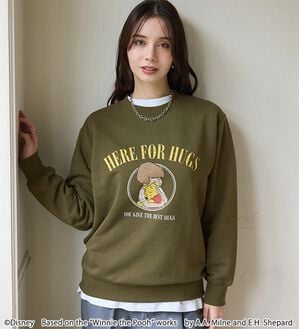 BELLUNA（ベルーナ）の「＜Ｄｉｓｎｅｙ＞【プー】プリント裏起毛トレーナー（トレーナー・スウェット）」｜カーキ