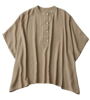 Viola e Viola（ヴィオラ エ ヴィオラ）の「楊柳素材ゆるシルエットブラウス（ブラウス）」｜ライトカーキ