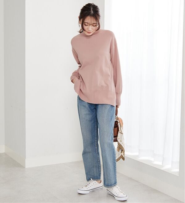 BELLUNA（ベルーナ）の「【新色追加】もちもち素材ハイネックニットプルオーバー（ニット・セーター）」｜詳細画像