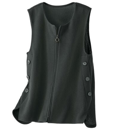 BELLUNA（ベルーナ）の「ジャカードカットソー素材サイドボタンベスト（ベスト）」