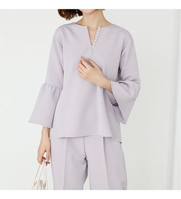 GeeRA（ジーラ）の「パールデザインセットアップ（パンツスーツ）」｜詳細画像