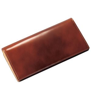 「宮内レザー製コードバン財布　長財布（メンズ財布・パスケース）」｜ブラウン