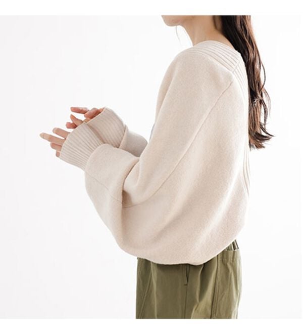 GeeRA（ジーラ）の「ふんわり柔らかニットボレロカーディガン（ニットカーディガン）」｜詳細画像