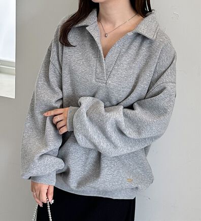 RANAN（ラナン）の「あったか裏起毛衿付きオーバーサイズスウェット（トレーナー・スウェット）」