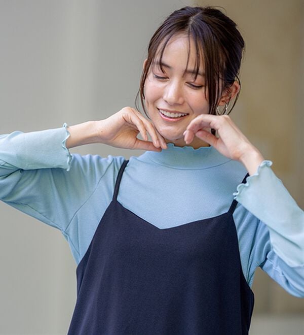 BELLUNA（ベルーナ）の「【2点セット】袖切替プルオーバー付ワンピアンサンブル（その他ワンピース）」｜詳細画像