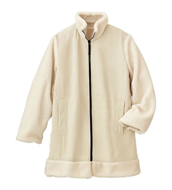 VINNO（ヴィノ）の「ボア切替リバーシブルコート（ロングコート）」｜詳細画像