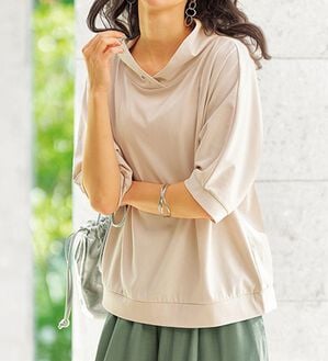 BELLUNA（ベルーナ）の「フード風衿デザインプルオーバー（カットソー）」｜詳細画像