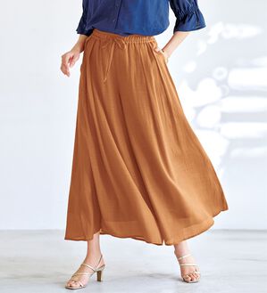BELLUNA（ベルーナ）の「スカート見えシアーワイドスカーチョ（フルレングスパンツ）」｜詳細画像