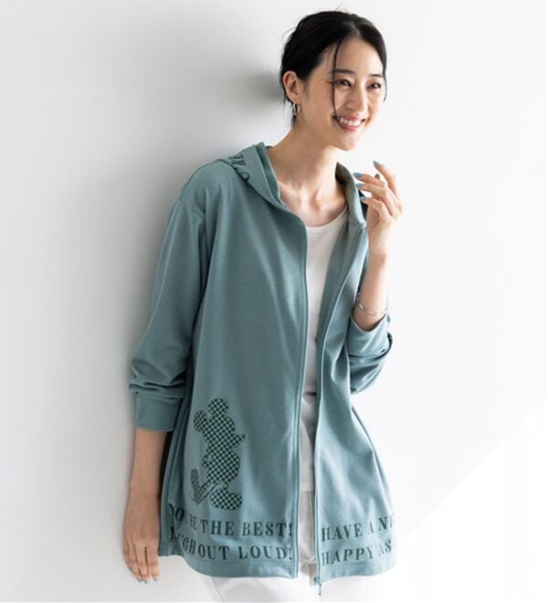 BELLUNA（ベルーナ）の「＜Ｄｉｓｎｅｙ＞【ミッキー】ロゴプリント裏メッシュパーカー（パーカー）」｜詳細画像