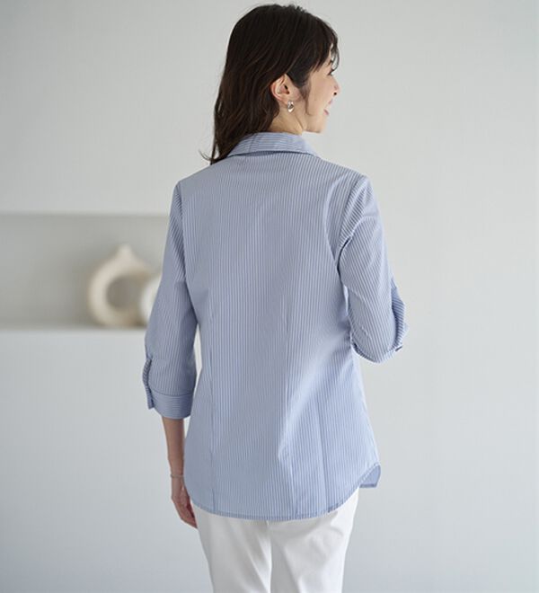 BELLUNA（ベルーナ）の「【選べる袖丈】洗える！ストレッチイージーケアシャツ（シャツ）」｜詳細画像