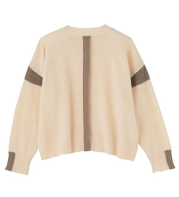 GeeRA（ジーラ）の「配色ラインニットプルオーバー（ニット・セーター）」｜詳細画像
