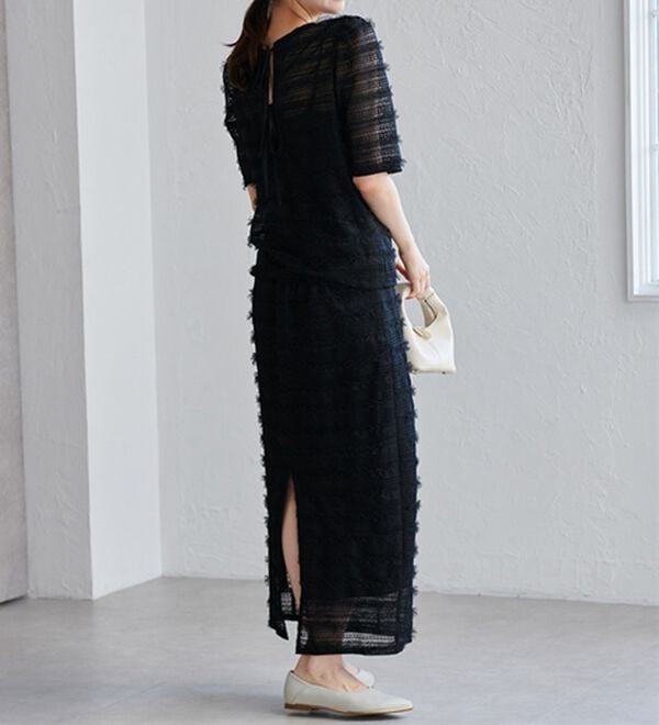 RANAN（ラナン）の「フリルレースパフスリーブトップス（カットソー）」｜詳細画像