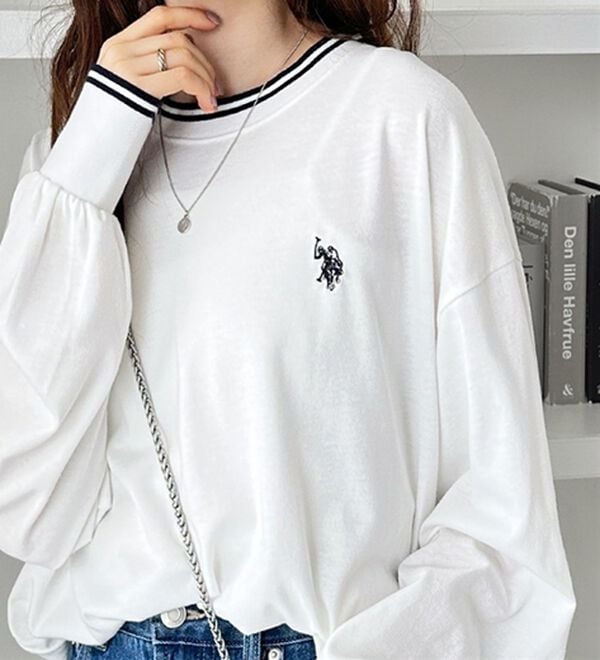 GeeRA（ジーラ）の「【Ｕ．Ｓ．　ＰＯＬＯ　ＡＳＳＮ．】配色ラインロンＴ（カットソー）」｜詳細画像