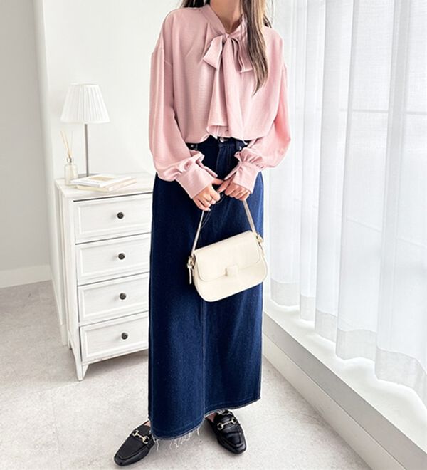 GeeRA（ジーラ）の「前後２ｗａｙボウタイブラウス（ブラウス）」｜詳細画像