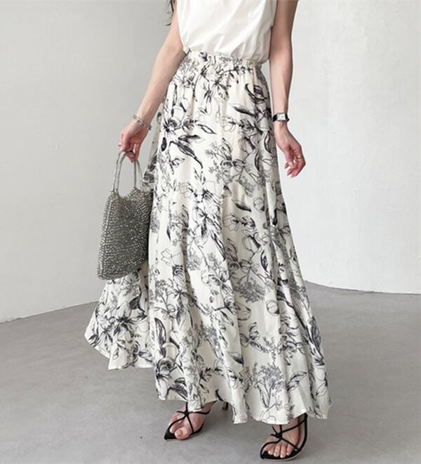 GeeRA（ジーラ）の「切替フレアーロングスカート（ロングスカート）」｜詳細画像