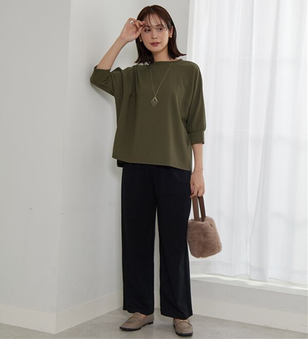 BELLUNA（ベルーナ）の「リブ切替ドルマンデザインプルオーバー（カットソー）」｜詳細画像