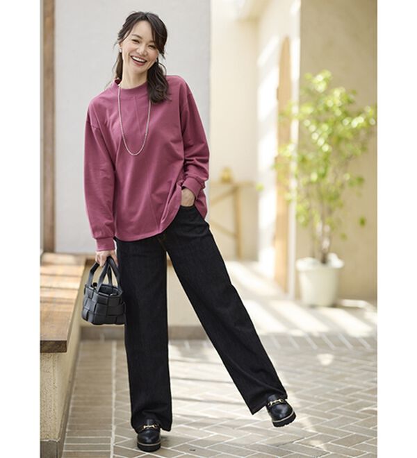 BELLUNA（ベルーナ）の「【２枚セット】大人カジュアルプルオーバー（カットソー）」｜詳細画像