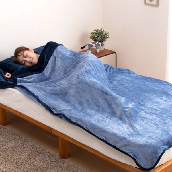 「あったかフランネルすっぽり毛布　吸湿発熱・蓄熱・保湿・抗菌防臭　＜ベルウォーム・ベルモイスト＞（毛布・ブランケット）」｜詳細画像