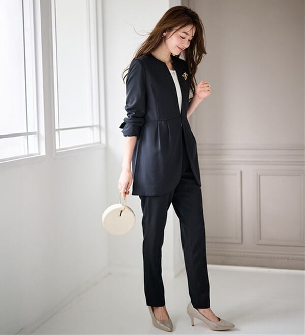 2点セット＞ラウンドヘムジャケットセットアップ - ベルーナ【公式】