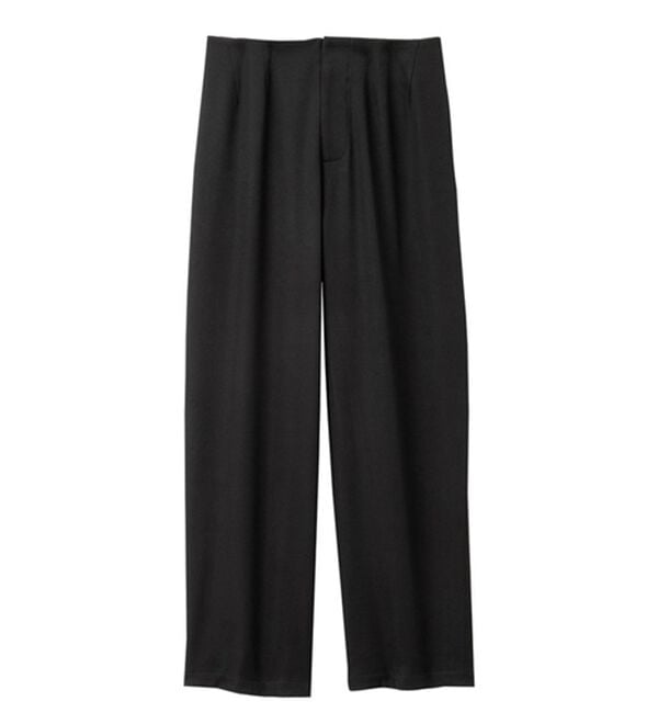 alotta（アロッタ）の「バックレースアップストレートパンツ（フルレングスパンツ）」｜ブラック
