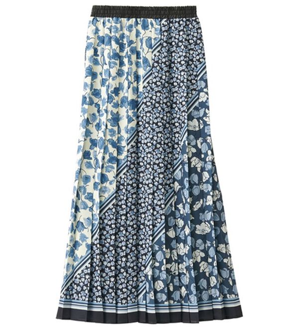 RANAN（ラナン）の「パネルフラワー柄プリーツロングスカート（ロングスカート）」｜詳細画像