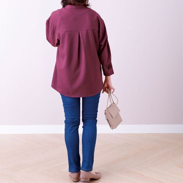 BELLUNA（ベルーナ）の「カルゼ素材裾タックスキッパーチュニック（チュニック）」｜詳細画像