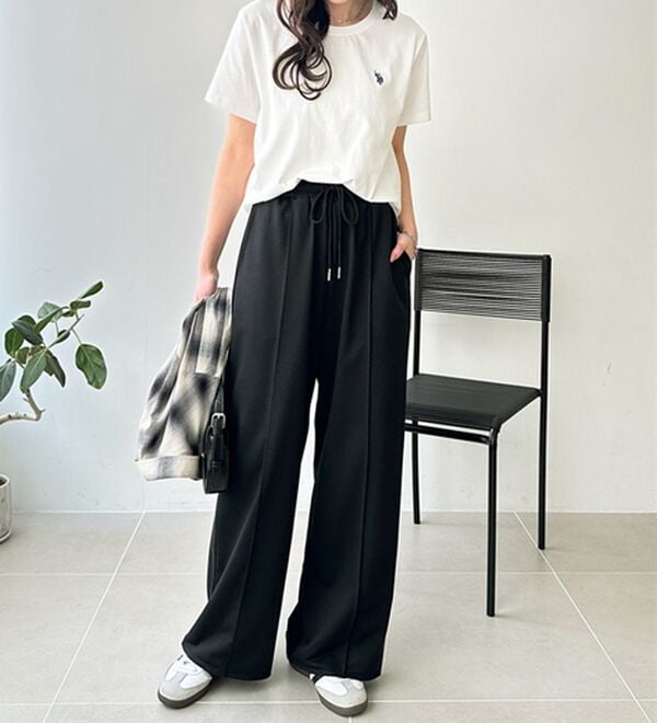 GeeRA（ジーラ）の「とろみイージーワイドピンタックパンツ（フルレングスパンツ）」｜詳細画像