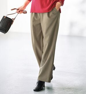 BELLUNA（ベルーナ）の「なめらかコーデュロイワイドパンツ（ワイドパンツ・ガウチョ）」｜グレージュ