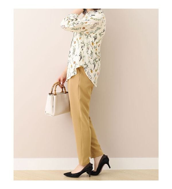 BELLUNA（ベルーナ）の「レーヨンプリントギャザー使いブラウス（ブラウス）」｜詳細画像