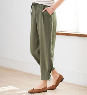 BELLUNA（ベルーナ）の「麻混ゆったりイージーパンツ（その他パンツ）」｜詳細画像