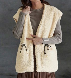 RANAN（ラナン）の「ウールライクボアベスト（ベスト）」｜詳細画像