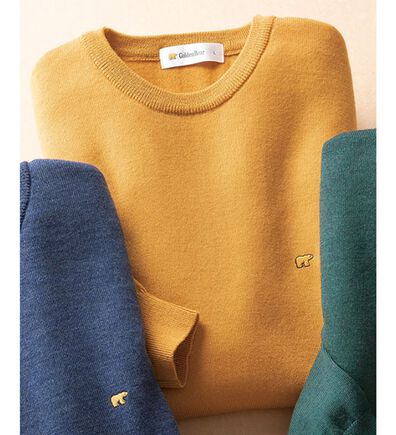 「＜ゴールデンベア＞メリノウールクルーネックセーター（メンズニット・セーター）」