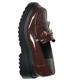 RANAN（ラナン）の「ビットデザイン厚底ローファー（ローファー）」｜ブラウンエナメル