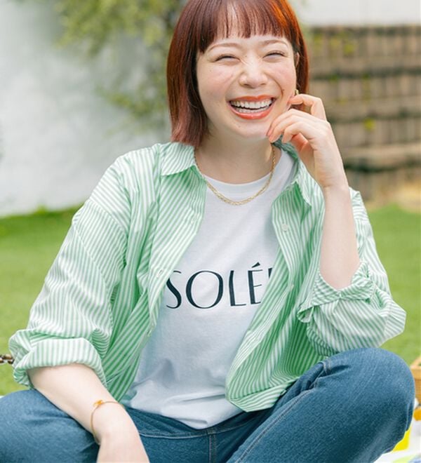 Viola e Viola（ヴィオラ エ ヴィオラ）の「【シワになりにくい】ゆったりストライプビックシャツ（シャツ）」｜詳細画像
