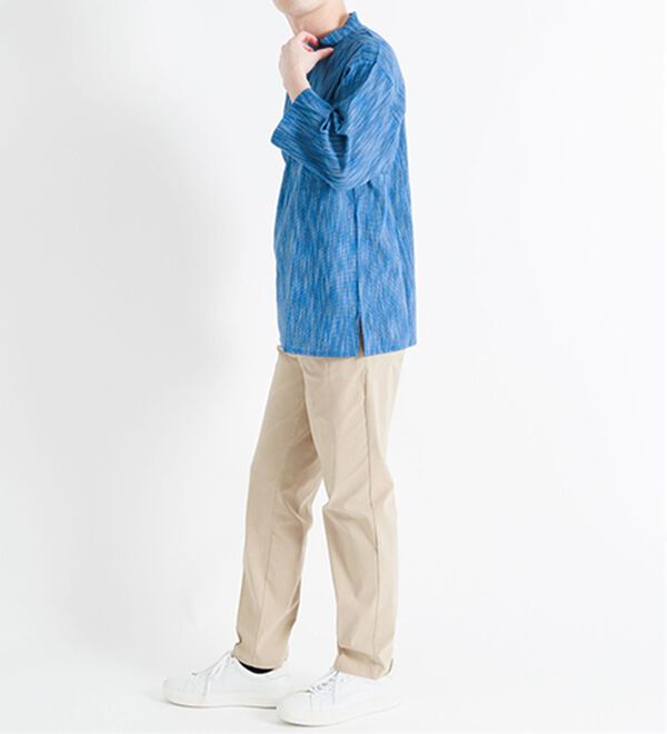 「ざっくり木綿のゆったりリラックスシャツ（メンズシャツ）」｜詳細画像