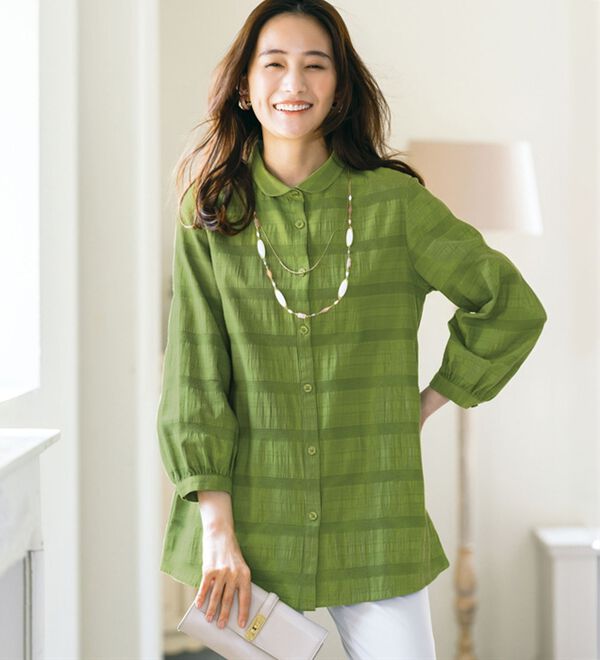 ルフラン（ルフラン）の「ドビー織ミニ衿ブラウス（ブラウス）」｜詳細画像