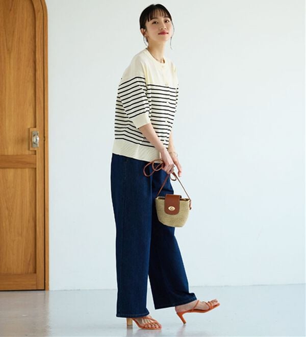 BELLUNA（ベルーナ）の「【快適Ｌａｂ．】洗える！軽い！５分袖ニットカーディガン（ニットカーディガン）」｜詳細画像