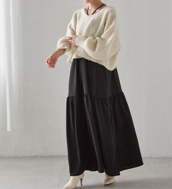 RANAN（ラナン）の「シャギーニット&times;キャミワンピースセット（その他ワンピース）」｜詳細画像