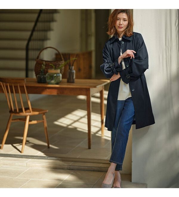 RANAN（ラナン）の「花粉対策！ステンカラーコート（ロングコート）」｜詳細画像
