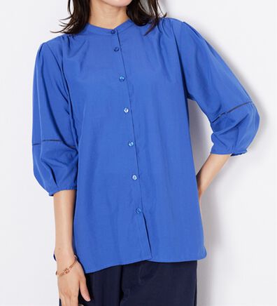 BELLUNA（ベルーナ）の「エアリービンテージ素材レース使いブラウス（ブラウス）」