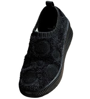 ルフラン（ルフラン）の「＜ゴムゴム＞厚底軽量ニットスニーカー（スニーカー）」｜ブラック