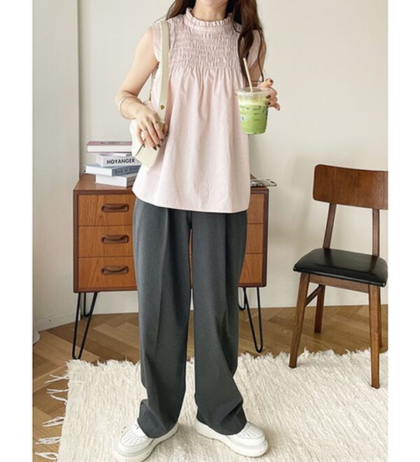 GeeRA（ジーラ）の「ストライプシャーリングブラウス（アンサンブル）」｜詳細画像